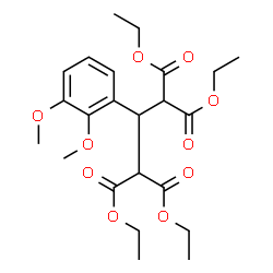 ChemSpider 2D Image | Tetraethyl 2-(2,3-dimethoxyphenyl)-1,1,3,3-propanetetracarboxylate | C23H32O10
