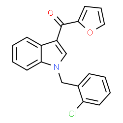 ChemSpider 2D Image | [1-(2-Chlorobenzyl)-1H-indol-3-yl](2-furyl)methanone | C20H14ClNO2