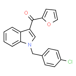 ChemSpider 2D Image | [1-(4-Chlorobenzyl)-1H-indol-3-yl](2-furyl)methanone | C20H14ClNO2
