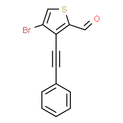 ChemSpider 2D Image | 4-Bromo-3-(phenylethynyl)-2-thiophenecarbaldehyde | C13H7BrOS