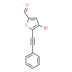 ChemSpider 2D Image | 4-Bromo-5-(phenylethynyl)-2-thiophenecarbaldehyde | C13H7BrOS