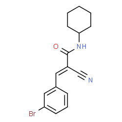 ChemSpider 2D Image | (2E)-3-(3-Bromophenyl)-2-cyano-N-cyclohexylacrylamide | C16H17BrN2O