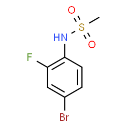 ChemSpider 2D Image | N-(4-Bromo-2-fluorophenyl)methanesulfonamide | C7H7BrFNO2S