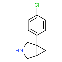ChemSpider 2D Image | 1-(4-Chlorophenyl)-3-azabicyclo[3.1.0]hexane | C11H12ClN