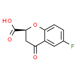 ChemSpider 2D Image | (S)-6-Fluoro-4-oxochroman-2-carboxylic acid | C10H7FO4