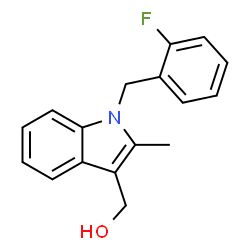 ChemSpider 2D Image | [1-(2-Fluorobenzyl)-2-methyl-1H-indol-3-yl]methanol | C17H16FNO