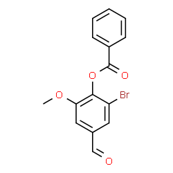 ChemSpider 2D Image | 2-Bromo-4-formyl-6-methoxyphenyl benzoate | C15H11BrO4