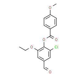 ChemSpider 2D Image | 2-Chloro-6-ethoxy-4-formylphenyl 4-methoxybenzoate | C17H15ClO5