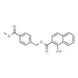ChemSpider 2D Image | 4-(Methoxycarbonyl)benzyl 1-hydroxy-2-naphthoate | C20H16O5