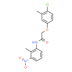 ChemSpider 2D Image | 2-(4-Chloro-3-methylphenoxy)-N-(2-methyl-3-nitrophenyl)acetamide | C16H15ClN2O4