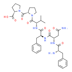 ChemSpider 2D Image | L-Phenylalanyl-L-asparaginyl-L-phenylalanyl-L-valyl-L-prolyl-L-proline | C37H49N7O8