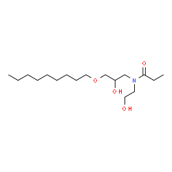 ChemSpider 2D Image | N-(2-Hydroxyethyl)-N-[2-hydroxy-3-(nonyloxy)propyl]propanamide | C17H35NO4