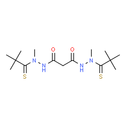 ChemSpider 2D Image | N'~1~,N'~3~-Bis(2,2-dimethylpropanethioyl)-N'~1~,N'~3~-dimethylmalonohydrazide | C15H28N4O2S2