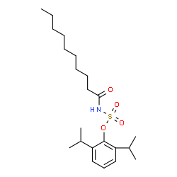 ChemSpider 2D Image | 2,6-Diisopropylphenyl decanoylsulfamate | C22H37NO4S