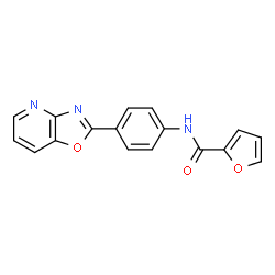 ChemSpider 2D Image | N-[4-([1,3]Oxazolo[4,5-b]pyridin-2-yl)phenyl]-2-furamide | C17H11N3O3