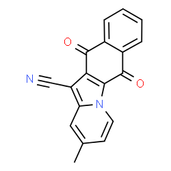 ChemSpider 2D Image | 2-Methyl-6,11-dioxo-6,11-dihydrobenzo[f]pyrido[1,2-a]indole-12-carbonitrile | C18H10N2O2