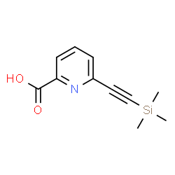 ChemSpider 2D Image | 6-[(Trimethylsilyl)ethynyl]-2-pyridinecarboxylic acid | C11H13NO2Si