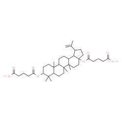 ChemSpider 2D Image | 5,5'-[(1-Isopropenyl-5a,5b,8,8,11a-pentamethylicosahydro-3aH-cyclopenta[a]chrysene-3a,9-diyl)bis(oxy)]bis(5-oxopentanoic acid) | C39H60O8