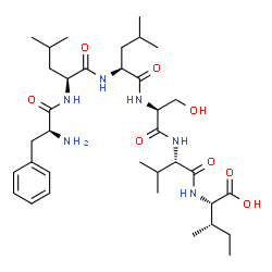 ChemSpider 2D Image | L-Phenylalanyl-L-leucyl-L-leucyl-L-seryl-L-valyl-L-isoleucine | C35H58N6O8