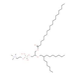 ChemSpider 2D Image | 7-[(2-Hexylnonyl)oxy]-4-hydroxy-N,N,N-trimethyl-10-oxo-3,5,9-trioxa-4-phosphaheptacosan-1-aminium 4-oxide | C41H85NO7P