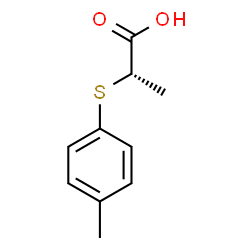 ChemSpider 2D Image | (2S)-2-[(4-Methylphenyl)sulfanyl]propanoic acid | C10H12O2S