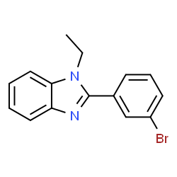ChemSpider 2D Image | 2-(3-Bromophenyl)-1-ethyl-1H-benzimidazole | C15H13BrN2
