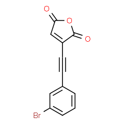 ChemSpider 2D Image | 3-[(3-Bromophenyl)ethynyl]-2,5-furandione | C12H5BrO3