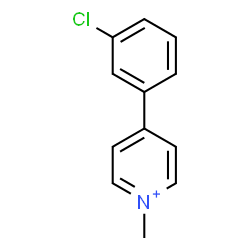 ChemSpider 2D Image | 4-(3-Chlorophenyl)-1-methylpyridinium | C12H11ClN
