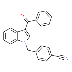 ChemSpider 2D Image | 4-[(3-Benzoyl-1H-indol-1-yl)methyl]benzonitrile | C23H16N2O