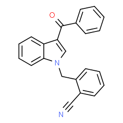 ChemSpider 2D Image | 2-[(3-Benzoyl-1H-indol-1-yl)methyl]benzonitrile | C23H16N2O