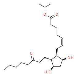 ChemSpider 2D Image | Isopropyl (5Z,9alpha,11alpha)-9,11-dihydroxy-15-oxoprost-5-en-1-oate | C23H40O5