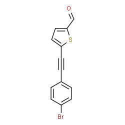 ChemSpider 2D Image | 5-[(4-Bromophenyl)ethynyl]-2-thiophenecarbaldehyde | C13H7BrOS