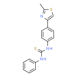 ChemSpider 2D Image | 1-[4-(2-Methyl-1,3-thiazol-4-yl)phenyl]-3-phenylthiourea | C17H15N3S2