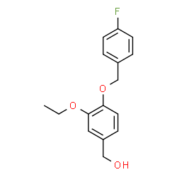 ChemSpider 2D Image | {3-Ethoxy-4-[(4-fluorobenzyl)oxy]phenyl}methanol | C16H17FO3