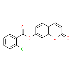 ChemSpider 2D Image | 2-Oxo-2H-chromen-7-yl 2-chlorobenzoate | C16H9ClO4