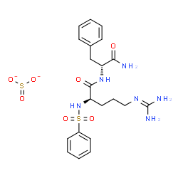 ChemSpider 2D Image | (2R)-N-[(1R)-2-amino-1-benzyl-2-oxo-ethyl]-2-(benzenesulfonamido)-5-guanidino-pentanamide sulfite | C21H28N6O7S2