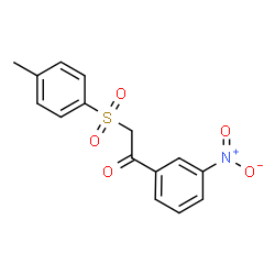 ChemSpider 2D Image | 2-[(4-Methylphenyl)sulfonyl]-1-(3-nitrophenyl)ethanone | C15H13NO5S