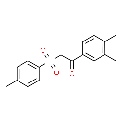 ChemSpider 2D Image | 1-(3,4-Dimethylphenyl)-2-[(4-methylphenyl)sulfonyl]ethanone | C17H18O3S