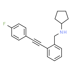ChemSpider 2D Image | N-{2-[(4-Fluorophenyl)ethynyl]benzyl}cyclopentanamine | C20H20FN