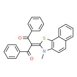 ChemSpider 2D Image | 2-(3-Methylnaphtho[2,1-d][1,3]thiazol-2(3H)-ylidene)-1,3-diphenyl-1,3-propanedione | C27H19NO2S