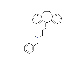 ChemSpider 2D Image | N-Benzyl-3-(10,11-dihydro-5H-dibenzo[a,d][7]annulen-5-ylidene)-N-methyl-1-propanamine hydrobromide (1:1) | C26H28BrN