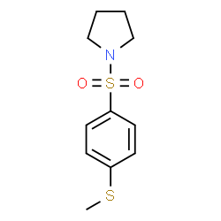 ChemSpider 2D Image | 1-{[4-(Methylsulfanyl)phenyl]sulfonyl}pyrrolidine | C11H15NO2S2