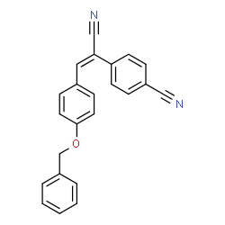 ChemSpider 2D Image | 4-{(E)-2-[4-(Benzyloxy)phenyl]-1-cyanovinyl}benzonitrile | C23H16N2O