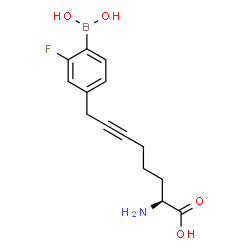 ChemSpider 2D Image | (2S)-2-Amino-8-[4-(dihydroxyboryl)-3-fluorophenyl]-6-octynoic acid | C14H17BFNO4