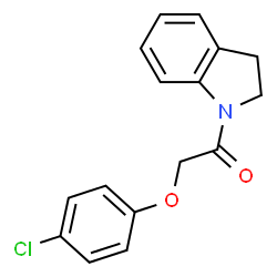 ChemSpider 2D Image | 2-(4-Chlorophenoxy)-1-(2,3-dihydro-1H-indol-1-yl)ethanone | C16H14ClNO2