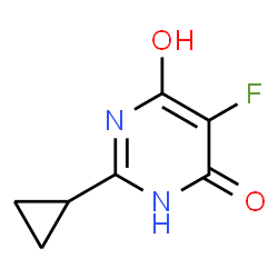 ChemSpider 2D Image | 2-Cyclopropyl-5-fluoropyrimidine-4,6-diol | C7H7FN2O2