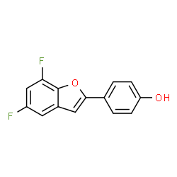 ChemSpider 2D Image | 4-(5,7-Difluoro-1-benzofuran-2-yl)phenol | C14H8F2O2