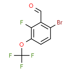 ChemSpider 2D Image | 6-Bromo-2-fluoro-3-(trifluoromethoxy)benzaldehyde | C8H3BrF4O2