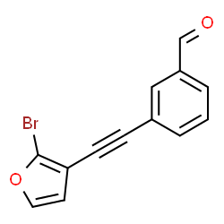 ChemSpider 2D Image | 3-[(2-Bromo-3-furyl)ethynyl]benzaldehyde | C13H7BrO2