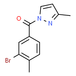 ChemSpider 2D Image | (3-Bromo-4-methylphenyl)(3-methyl-1H-pyrazol-1-yl)methanone | C12H11BrN2O